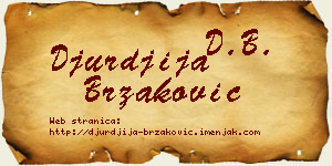 Đurđija Brzaković vizit kartica